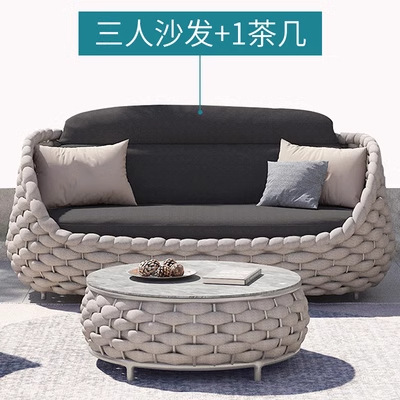 Villa al aire libre sofá combo ventas patio jardín ocio muebles de caña diseñador silla de caña balcón al aire libre