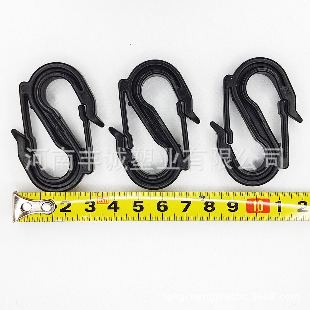 果园防风防雨遮阴用可拆卸夹子网钩雨布夹黑色耐用抗风可重复使用