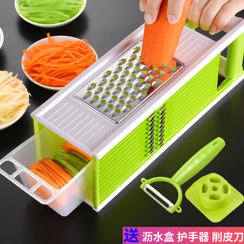 Five-in-one grater creative vegetable cutter kitchen multi-purpose potato shredder four-sided slicer grinding garlic