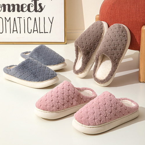 Cotton Slippers for Winter, Cute Women's Indoor Home Heating Couple Heating Cotton Slippers for Men