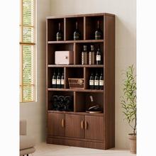实木酒柜家用客厅置物架展示柜商用简约小型玄关柜靠墙隔断柜酒架
