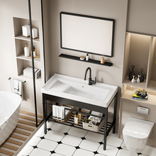 阳台陶瓷洗衣盆锈钢支台盆洗衣池带搓板超深洗衣槽水池脸盆