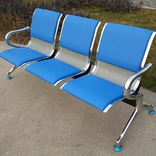 連椅排椅子靠背醫院長條鐵椅子理發店等候椅美發座椅不銹鋼沙發凳