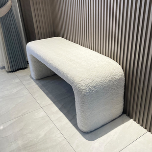 Cream Style Door Changing Shoe Stool Household Door Entry Bed End Stool Bedroom Small Sofa Clothing Store Creative Long-born