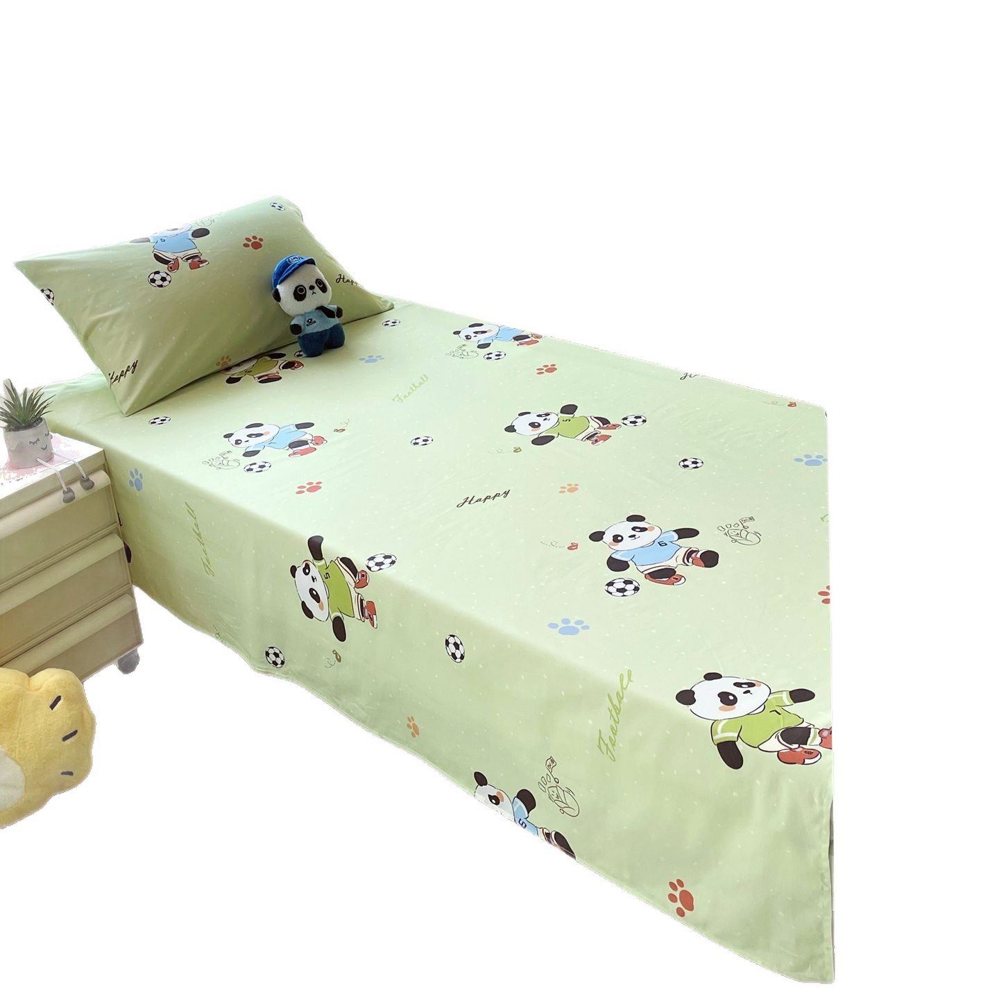 Primavera 2025 nuevo algodón puro algodón una sola pieza molida sábanas de dormir desnudas para una persona doble dormitorio de estudiantes sábanas domésticas