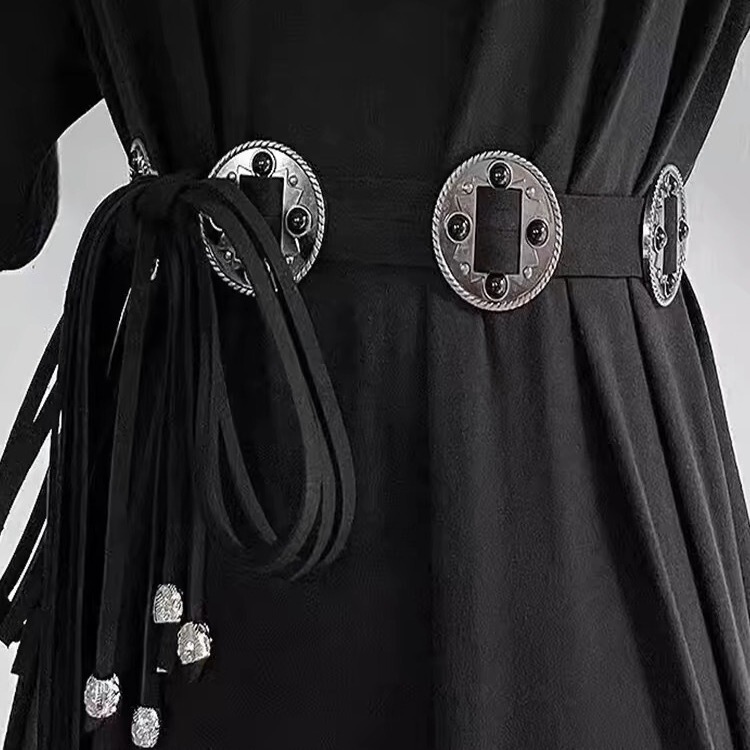 Retro Ethnic Style Copper Coin Waist Chain Accessories Women's Braided Tassel Belt Decorative Dress Long Skirt Belt Bohemian Retro Ethnic Style Copper Coin Waist Chain Accessories Women's Braided Tassel Belt Decorative Dress Long Skirt Belt Bohemian