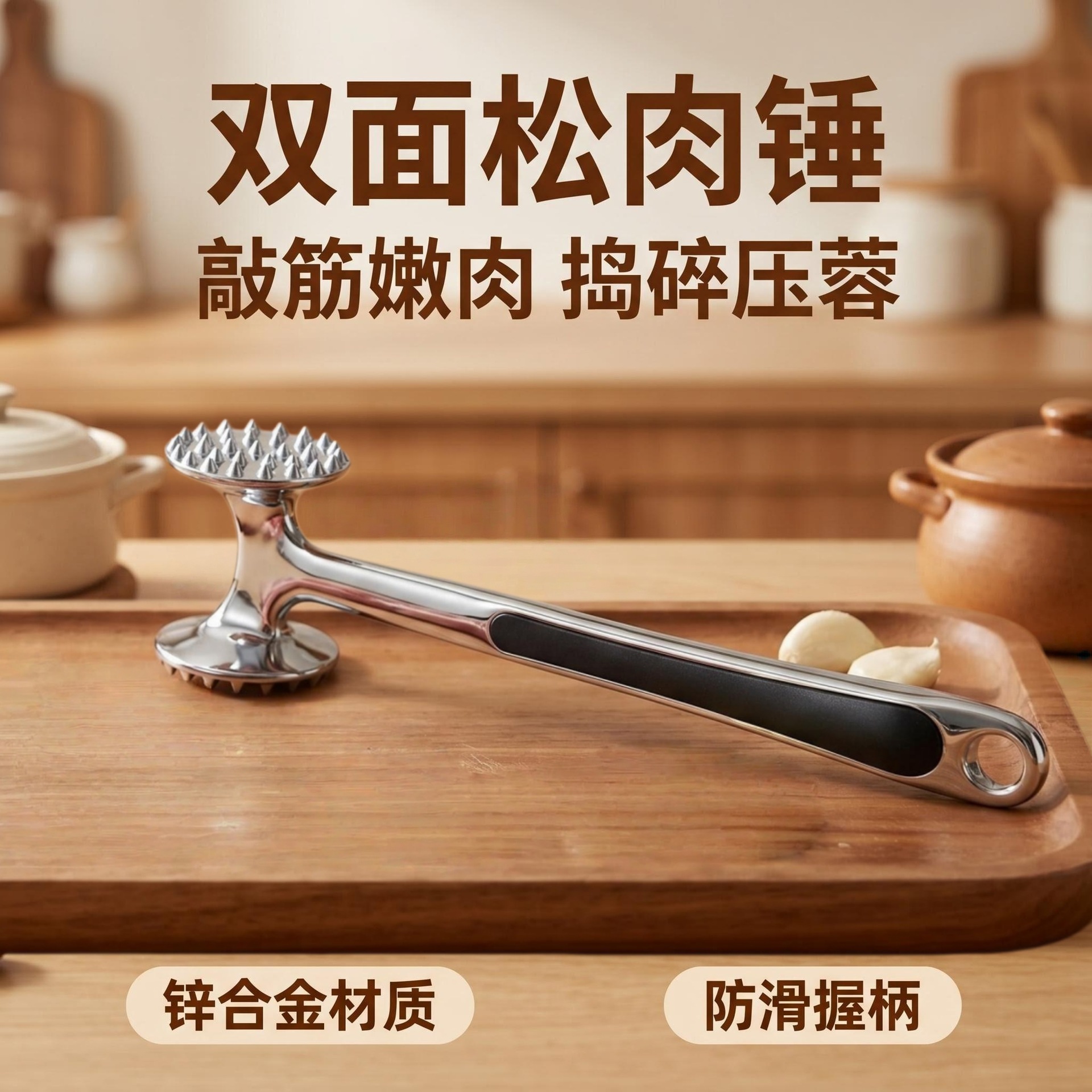 Meat Tenderizer Hammer for Home Use, Steak Hammer, Meat Tenderizing Tool, Kitchen Meat Pounding Tool, Commercial Large Meat Tenderizer Hammer