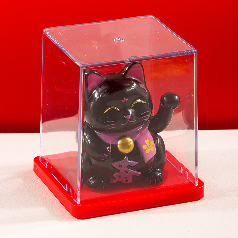 国境を越えた全国トレンドソーラー 2inch ミニ招き猫自動手振り縁起の良い家庭用車の中央制御装飾品ギフト|undefined