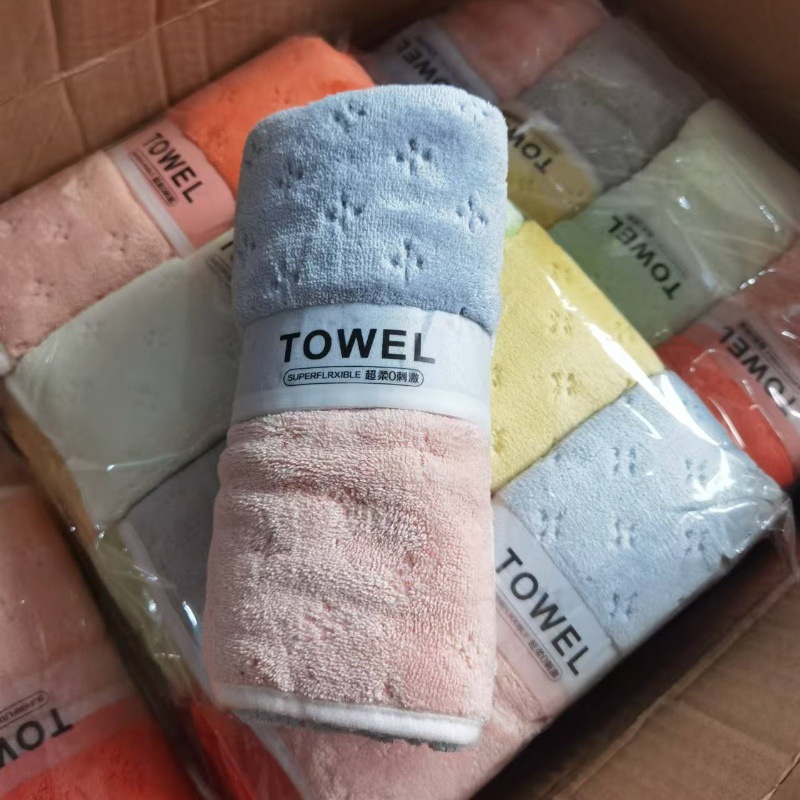 두꺼운 수건 가정용 부드러운 흡수성 머리카락이없는 어린이 얼굴 타월 산호 양털 대형 성인 남성과 여성의 목욕 빠른 건조
