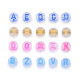 DIY jewelry accessories color acrylic transparent alphabet beads loose beads handmade homemade bracelet necklace beaded material