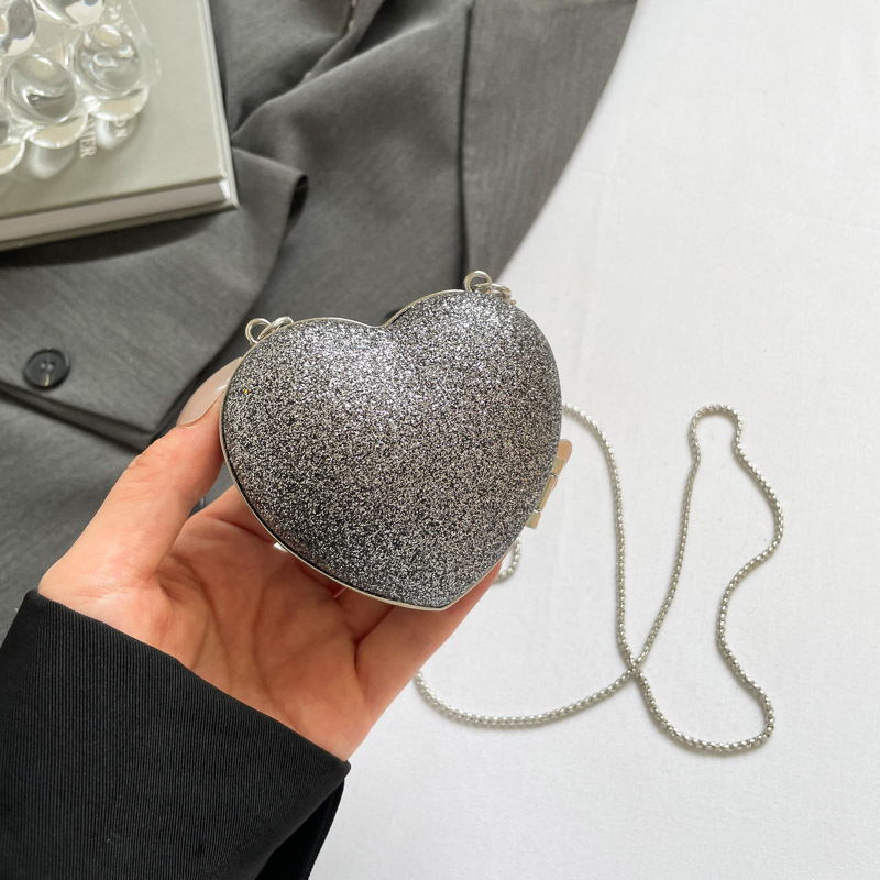 Borsa a tracolla elegante a forma di cuore con strass donna sera_voghion.com