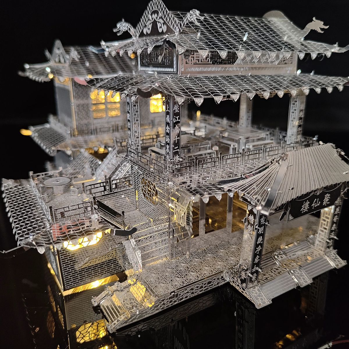 JUXIANLOU INN 3D 입체 금속 군사 퍼즐 DIY 수제 모형 성인 국가