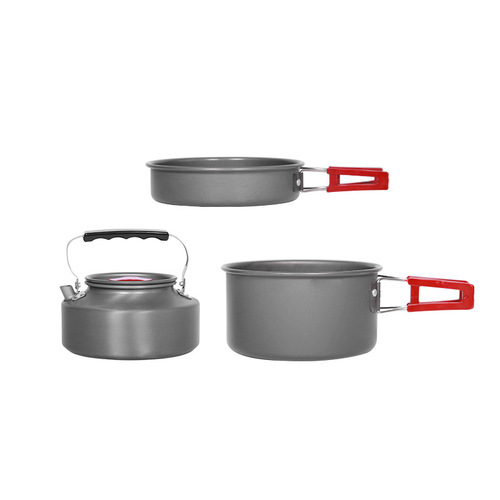 Outdoor Cookware Portable Set: Pot, Kettle, Frying Pan, and Cooking Pot—Complete Kit for Wilderness Camping and Outdoor Picnics