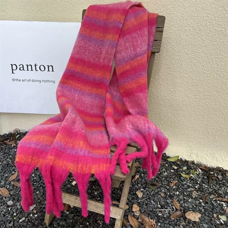 Maillard i mitation cashmere plaid per donna, versatile in inverno, sciarpa coreana di alta qualità, spessa e calda_voghion.com