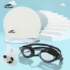 Black white silicone earplugs with zipper