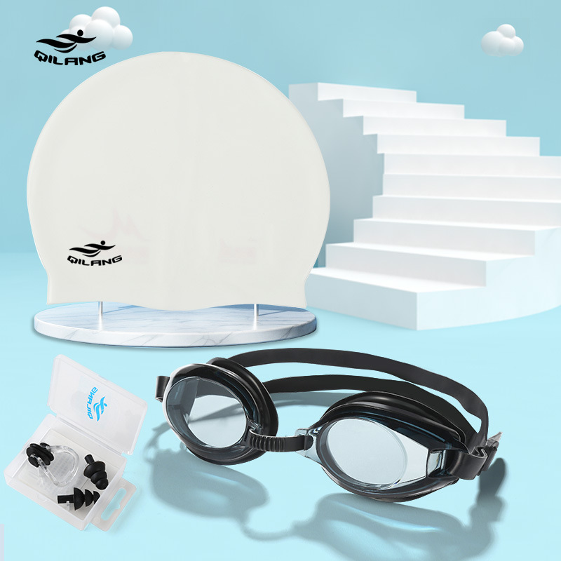 블랙-PE 지퍼 백 화이트 실리콘 캡 귀마개