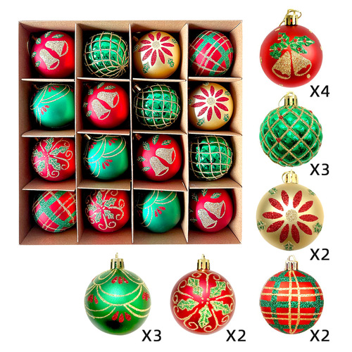 Amazon New Christmas Tree Decoration Gift Cartoon Fox Peacock Plated Plastic Painted Christmas Ball Hanging Ornament