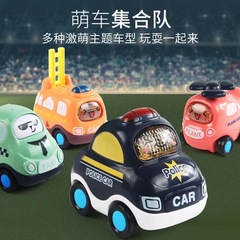 Q-cute inertia mini children's car cartoon school bus baby 0-3 years kindergarten small gift toy