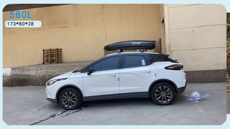 New Waterproof Large-Capacity Car Roof Luggage Box, No-Drill Suv Travel Box, Ultra-Thin Universal Luggage Rack