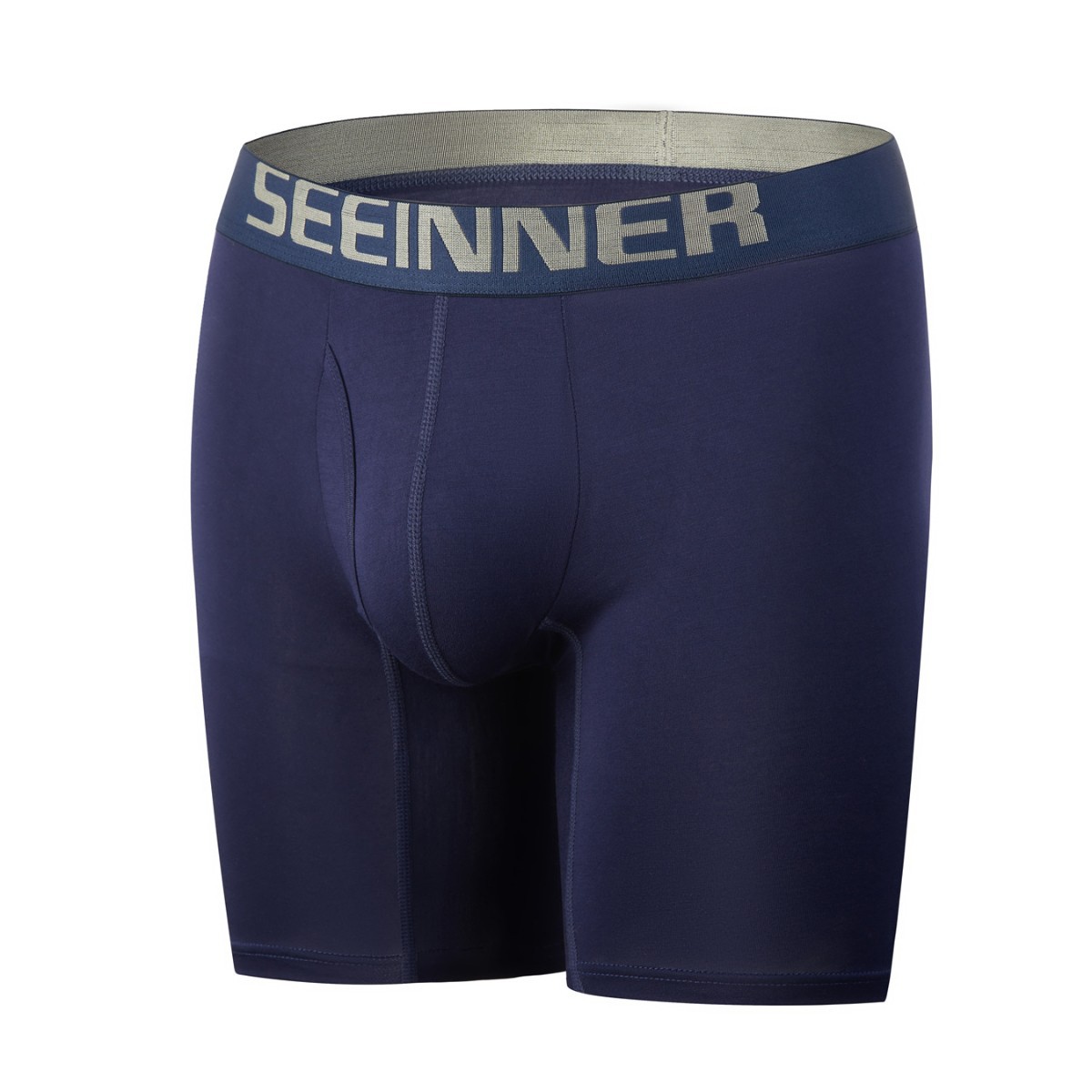 Bóxer largo para hombre pantalones cortos de cuatro esquinas de rayón Amazon AliExpress temu comercio exterior europeo y americano más tamaño nuevo image 3