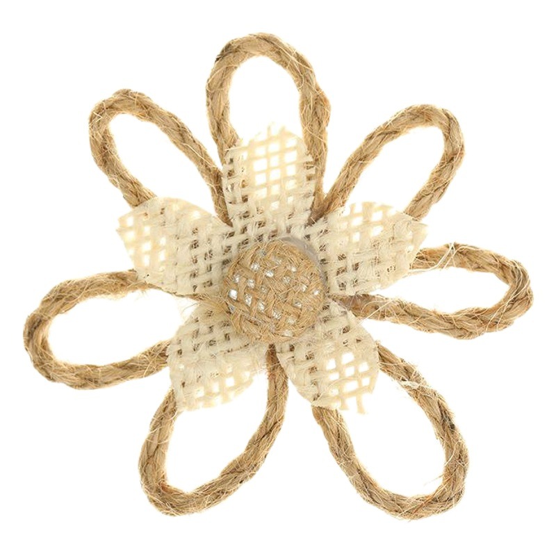 En stock encaje arco Ropa Accesorios paño Flor de lino hecho a mano DIY zapatos y sombreros decorativos Lino artesanía flor