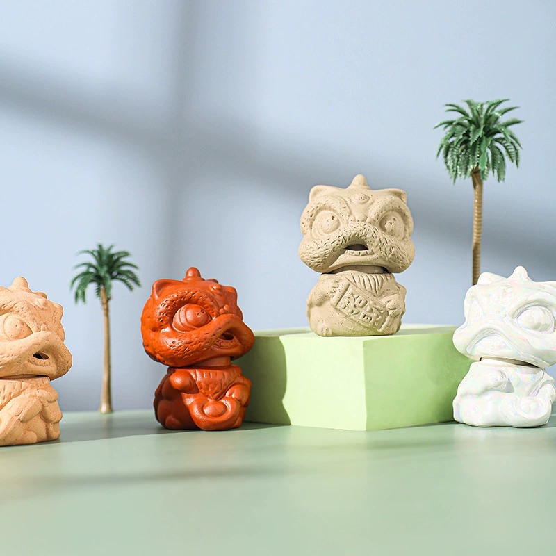 Орнамент в виде головы льва для привлечения богатства и процветания, талисман чайного стола, высококачественная креативная персонализированная фигурка для офиса.
