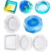 diy水晶滴胶大切面菱面正方烟灰缸硅胶模具家具饰品摆件厂家批发