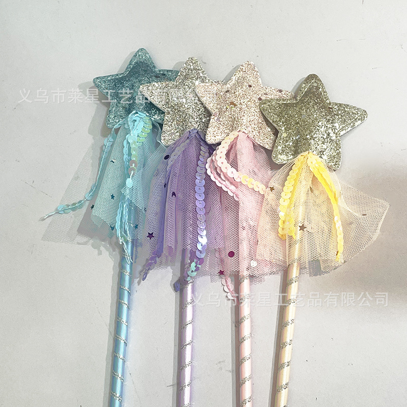 Festival Performance Children's Magic Wand Fairy Handmade Cat Wand Princess Five-pointed Star Fairy Wand Little Girl Toy