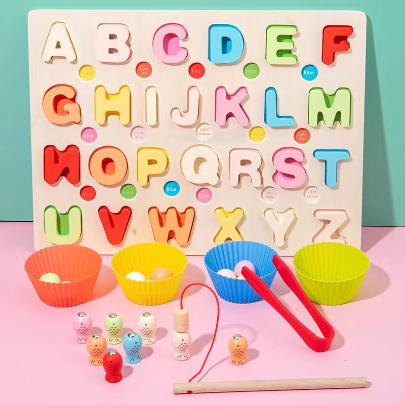 Los niños de madera simulación helado Popsicle forma bloques de construcción rompecabezas cocina cognitiva niños y niñas Juguetes