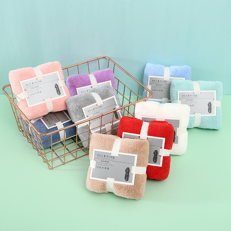 Coral Fleece Square Towel Gift Set Promotional Giveaway Gift Set Wholesale Gift Box Home Goods