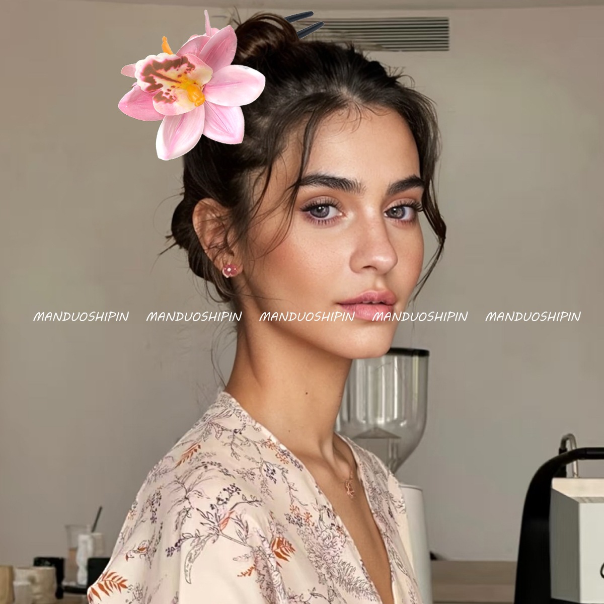 30g Weight Hair Sticks, Hair Tie, Insert comb Hair Accessories Type 1 Piece Quantity Holiday, Tea Party Occasion Cloth Material Flower Pattern All Seasons Season Women's Gender Pastoral Style Pastoral Women's Flower Cloth Hair Sticks Hair Tie Insert Comb 5