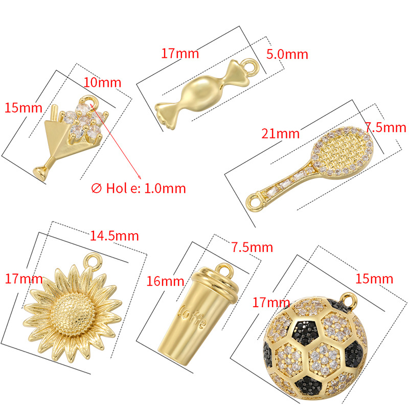 2g Weight 0.03µm Gold Plating Thickness Electroplating Gold Plating Process Pendant Jewelry Making Type 18K Real Gold Plated Plating Material Zircon Inlay Material Copper Chain Material 1 Piece Quantity Daily Occasion Copper Material Heart Shape, Badminton Racket, Bow Knot Pattern All Seasons Season Unisex Gender Vintage Style, Classic Style Style Plating Craft 1 Piece Copper Heart Shape Badminton Racket Bow Knot Pendant 4
