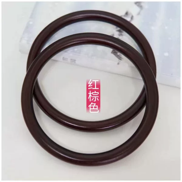 Factory wholesale bag hand handle accessories outer diameter 12 wooden ring wooden hand handle in stock wooden