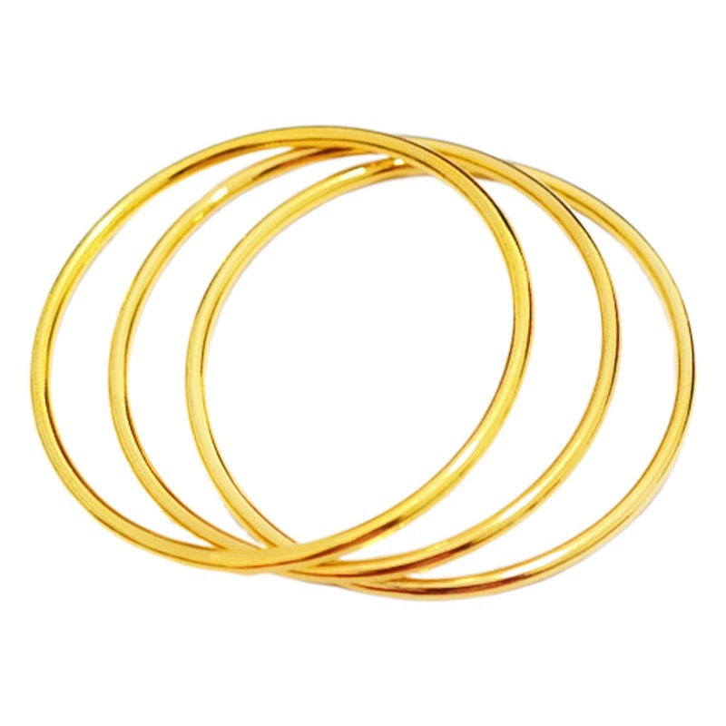 Pulsera de oro de Vietnam mujer Sansheng Sanshi marca cobre chapado en oro joyería imitación pulsera de oro TikTok productos en vivo