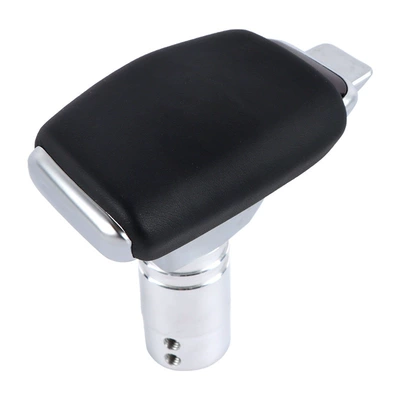 Car modified leather gear head yacht type gear head button type shift lever aluminum alloy wave stick wood grain carbon fiber grain (Cab and accessories) - smooth-leather