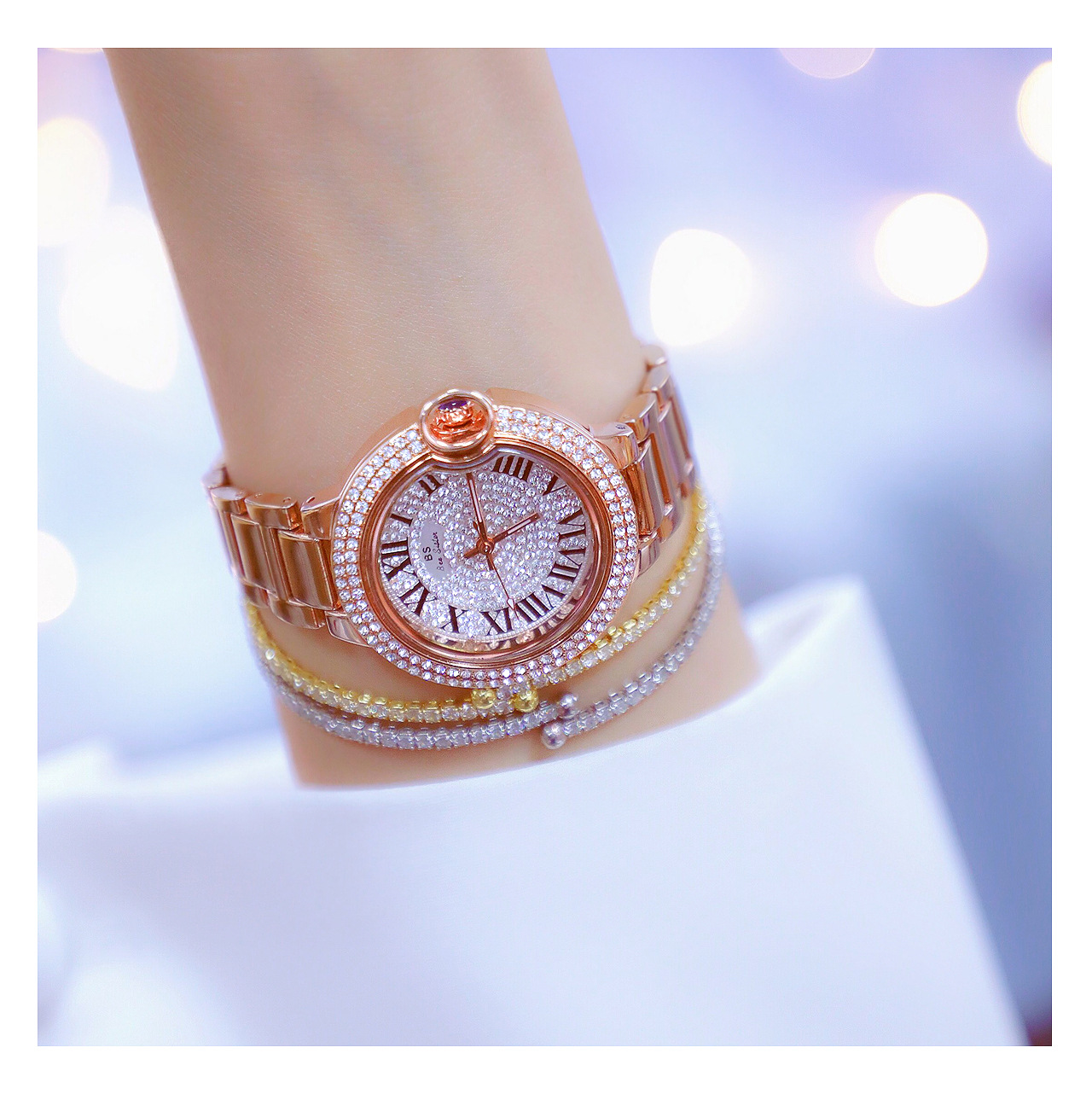 100g Weight Tempered Glass Mirror Material Alloy Strap Material Watch Classification Pointer+Number Display Type Jewelry Buckle Buckle Style Round Dial Shape Casual, Daily Occasion Quartz Movement Solid Color Pattern Women's Gender Simple Style, Classic Style Style Simple Style Classic Style Solid Color Jewelry Buckle Quartz Watch Women's Watches 3