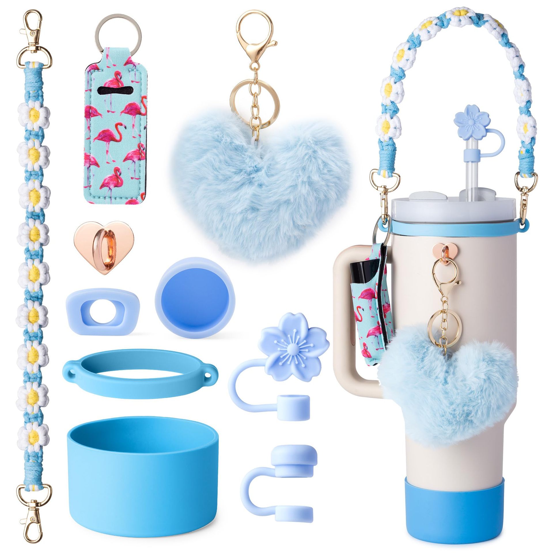 110g Weight Straw Decorative Cap Kitchen and drinking utensils 1 Set Quantity Banquet, Party Occasion Nylon, Plush, Silica Gel Material Multicolor Pattern Casual, Elegant Style Casual Elegant Multicolor Nylon Plush Silica Gel Straw Decorative Cap 1 Set 8
