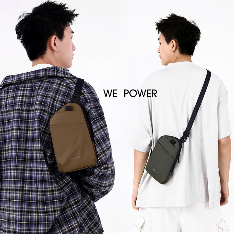 WEPOWER nuevo tipo de hombre, bolso de hombro ligero y simple, bolso de hombro portátil, función de ocio, bolso de pecho.