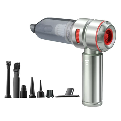 New model of home and car vacuum cleaner, wireless, high suction power, super powerful, small handheld vacuum blower for car use (Tozsoranlar) - color-box-packaging-red