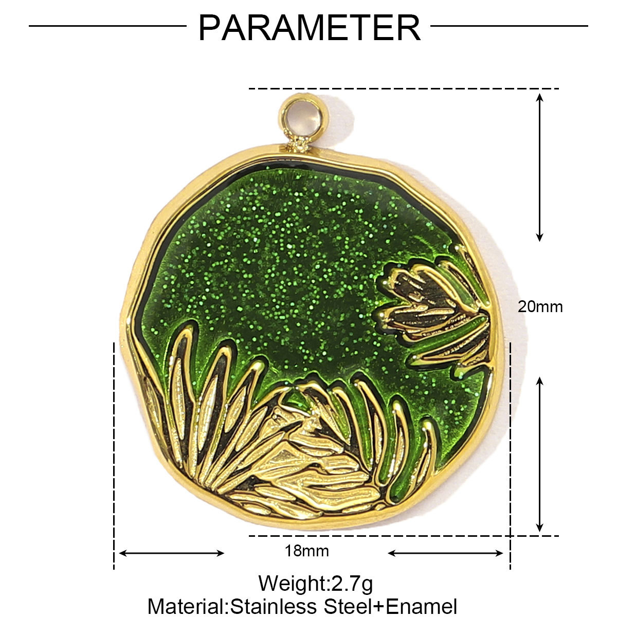 12g Weight PVD Coated Gold Plating Process Pendant Jewelry Making Type 3 PCS/Package Quantity 304 Stainless Steel Material Geometric, chili Pattern Cute, Retro Style Plating Craft 3 PCS/Package 304 Stainless Steel Geometric Chili Polished Pendant DIY Ornament Accessories 7