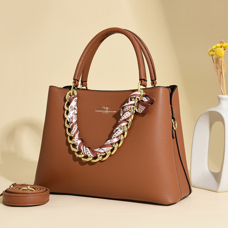 여성 수석 핸드백 아내 생일 선물 패션 외국 스타일 통근 핸드백 메신저 가방 머리카락 세대