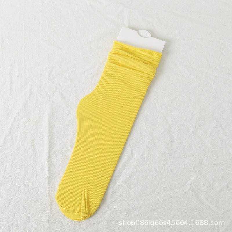 Velvet swan, Japanese summer thin knee socks, mid-length, Korean style