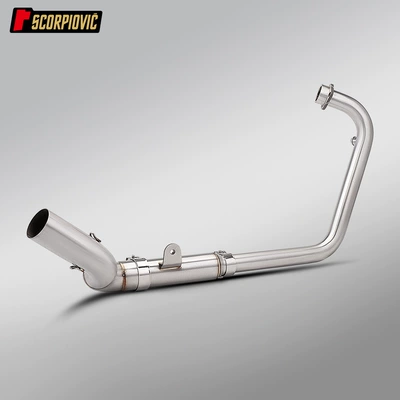 Motorcycle Qianjiang Sai 250 full exhaust system stainless steel split straight-through front and rear section silencer set