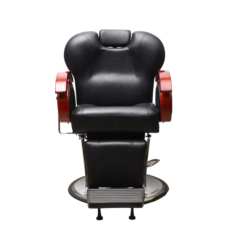 Personalizado lujo ligero retrógrado salón de cabello silla de cabello elevación giratoria silla de cabello para hombres silla de salón de cabello