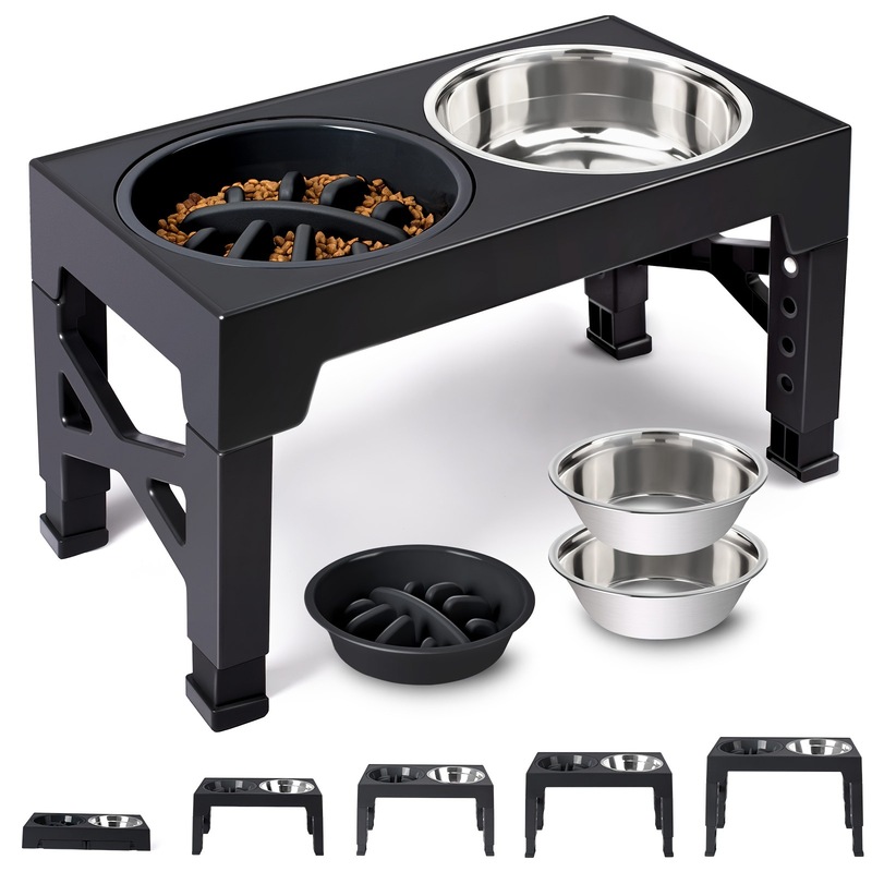 高さ調節可能な犬用食器（5段階調整可能）|undefined
