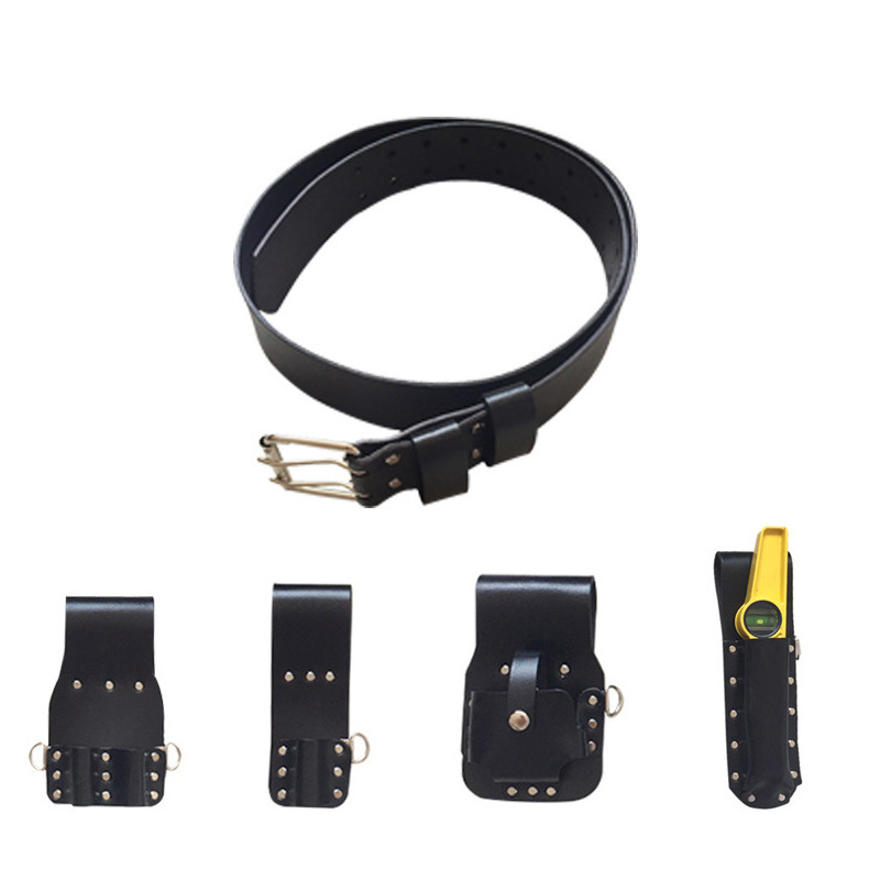 电工牛皮钳套牛皮腰带多功能牛皮工具包水平尺扳手皮套批发