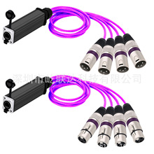 RJ45 CAT5 to 4 Channel 3Pins XLR Waterproof Male/Female