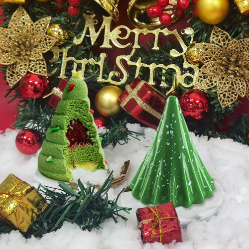 Sanxin 8-piece Christmas tree mousse silicone mold DIY French Christmas mousse chocolate bowl cake baking mold