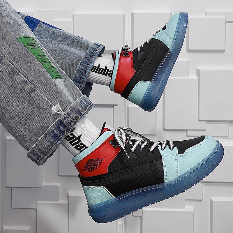 Explosive Mode Transparent Bottom Trendy Herren Sneakers_voghion.com