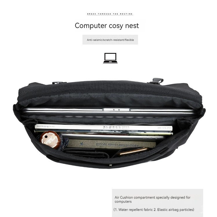 Business laptop, waterproof bag, capacious shoulder bag, school bag for elementary school students, simple and elegant design, business version